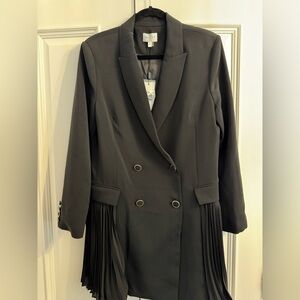 Milly Noora Pleated Blazer Dress, NWT, size 10